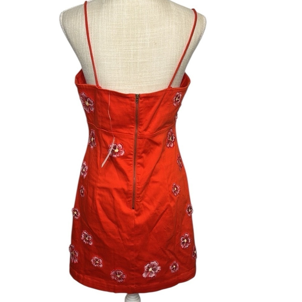 Maeve by Anthropologie Red Floral Mini Dress New size 8 - Picture 4 of 8